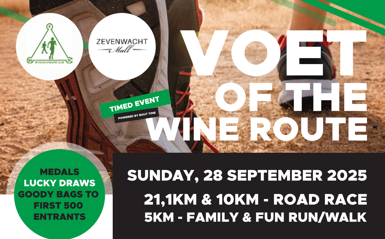 Voet of the Wine Route 21.1km | 10km | 5km Fun Run
